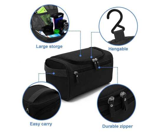 Multipurpose Waterproof Clothes Storage Bag & Organizer- Black