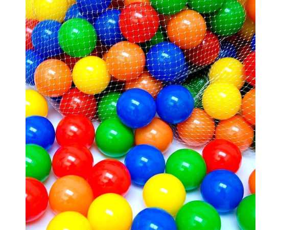 Plastic Balls for Kids Without Edges (Multicolor) - 50 Pcs