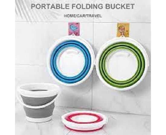 Foldable Silicone Buckets for Fishing Camping Car Washing - Capacity 10 Liter