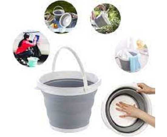 Foldable Silicone Buckets for Fishing Camping Car Washing - Capacity 10 Liter