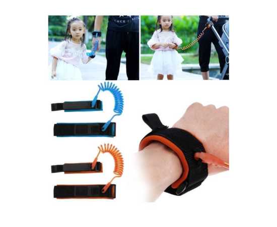 Anti Lost Wrist Link Child Band Hand Safety Strap Baby Kids Bracelet Blue