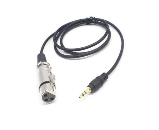 XLR Female To 3.5mm Male Cable 2m - Black