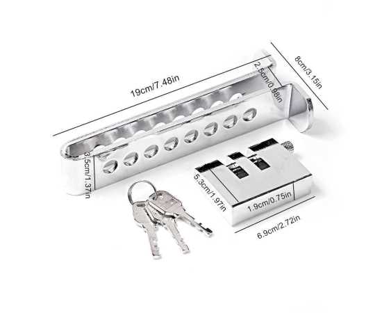 8 Holes Clutch Clasp Stainless Steel Car Brake Pedal Lock Anti-theft Device