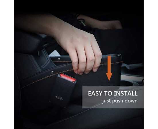 2 Pack Leather Car Seat Organizer Pocket Car Seat Storage Box For Holding Phone