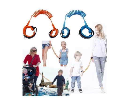 Latest New Child Wrist Reins Baby Wrist Strap For Anti Lost - ORANGE
