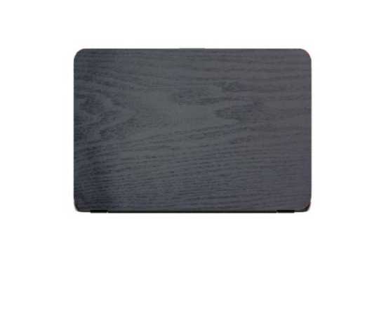 Universal Laptop Back Skin Wooden Texture - Black
