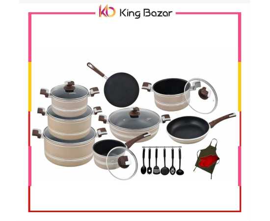 21 Pieces Domestic Non Stick Forging Cookware Gift Set21 Pieces Domestic Non Stick Forging Cookware Gift Set