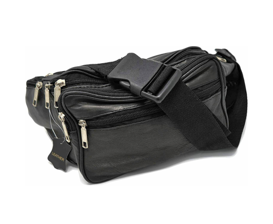 Multipurpose Lather Waist Bag With Strap Camping Hiking Fanny Pack