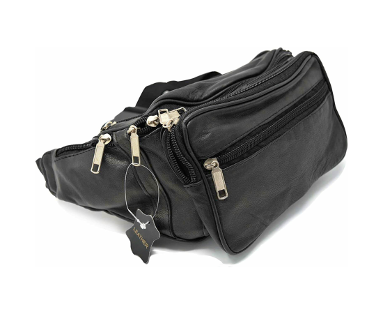 Multipurpose Lather Waist Bag With Strap Camping Hiking Fanny Pack