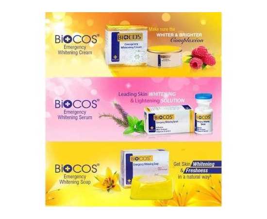 Original Biocos Beauty Cream + Serum + Soap (Pack Of 3)