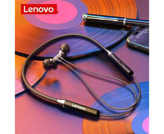 Lenovo HE05 Bluetooth Neckband  - Black