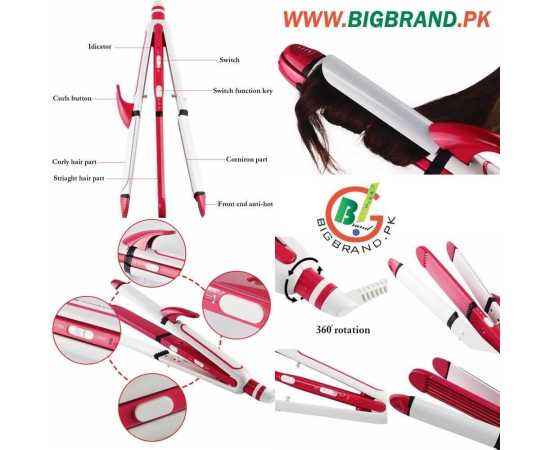 Original Professional Shinon 3 in 1 Hair Straightener + Hair Crimper + Hair Curler