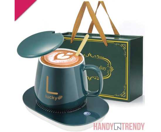 Ceramic Mug with Heating Pad GIft Packing