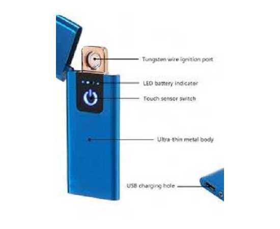 Touch Sensor Switch Slim Lighter - Blue