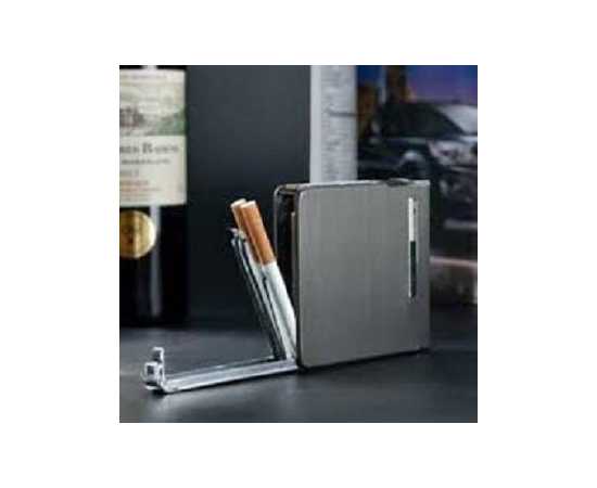 Stylish Portable Automatic Cigarette Case With Lighter