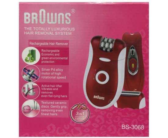 BS-3068 Rechargeable in 1 Electric Epilator Shaver Hair Remover 1 Set