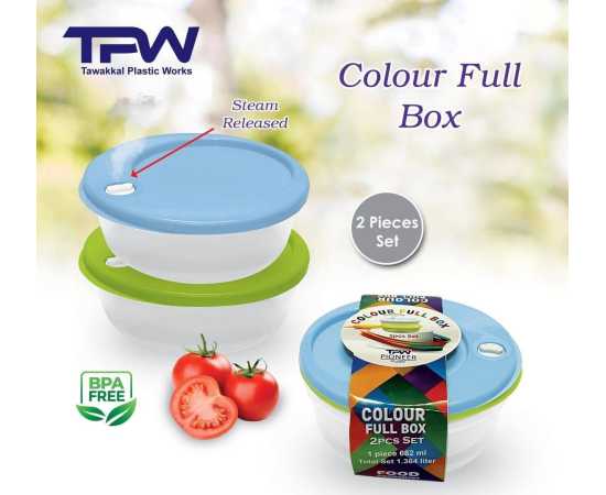 Colorful 2 Pieces Food container Set