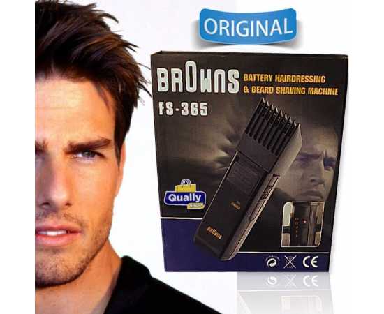 Browns FS 365 Hair Expert Trimmer Clipper Hair Cutting Machine With Styling Comb And Scissor - 1 Set