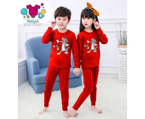 Amazing Summer Collection Kids Nigh Suits Pack Of 2 - Red Color
