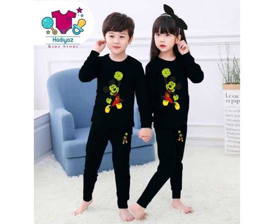 Wonderful Summer Collection Kids Nigh Suits Pack Of 2 - Black Color