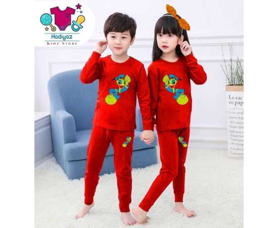 Well Formed Summer Collection Kids Nigh Suits Pack Of 2 - Red Color