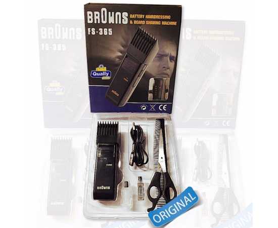 Browns FS 365 Hair Expert Trimmer Clipper Hair Cutting Machine With Styling Comb And Scissor - 1 Set