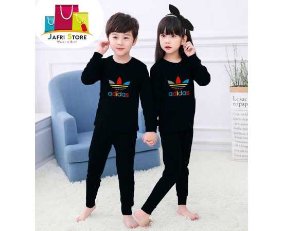 Wonderful Summer Collection Kids Tracksuit For Boys - Black Color T Shirt And Trouser