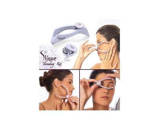 Slique Eyebrow Face And Body Hair Threading Tweezers Removal System Kit