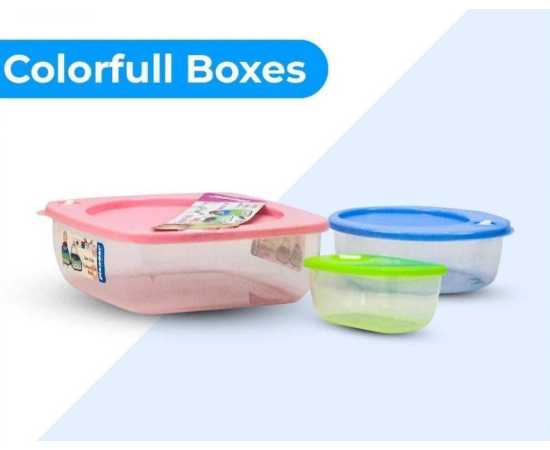 Colorful 3 PCS Food Storage Box Set