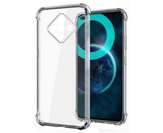 Infinix Zero 8i Back Cover - Four Corner TPU Anti shock Proof bumper Protection Transparent Silicon Back Mobile Cover - Good Quality