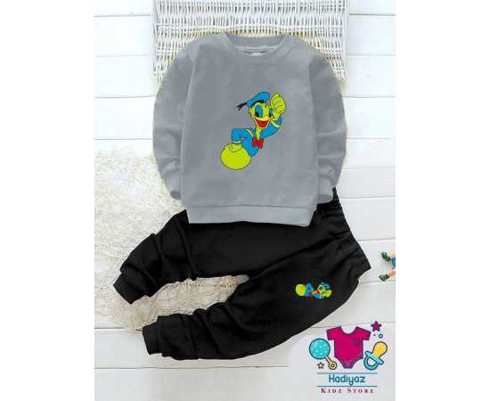 Appealing Summer Collection Kids Suits - Grey Shirt Black Trouser
