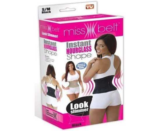 Miss Waist Slimming Belt Body Shaper For Women - Black
