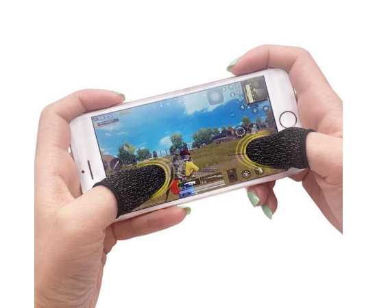 PUBG Black Thumb Gloves For Mobile Phone - 1 Pair
