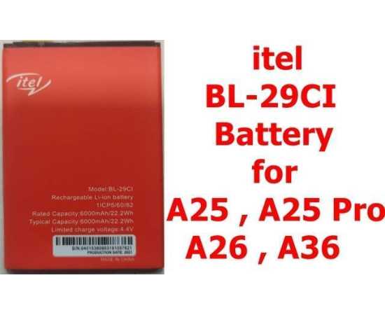 Itel BL-29CI Battery For Itel A26 , A25 , A25 Pro , A36 - 3020mAh