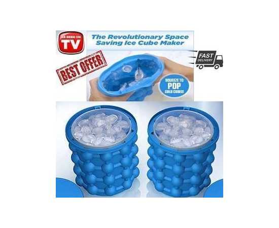 Genie Ice Cube Maker Silicone Bucket With Lid