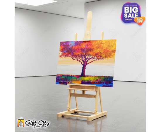 Colorful Tree Canvas Painting with Frame Wall Art for Home Decor 8x12 inch / 12x18 inch / 18x24 inch - Gift City CUV-211