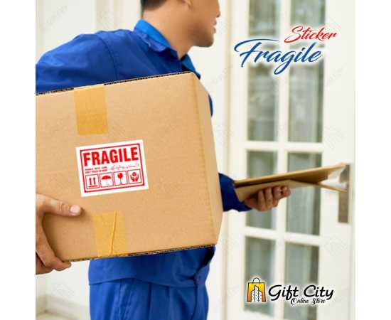 Handle With Care Fragile Stickers for Sensitive Products 10 / 25 / 50 / 100 / 200 - GIFT City - Pack 100