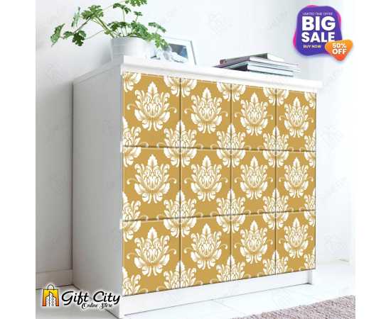 Golden Tile Stickers Pack of 12 Pcs. 12x12 cm