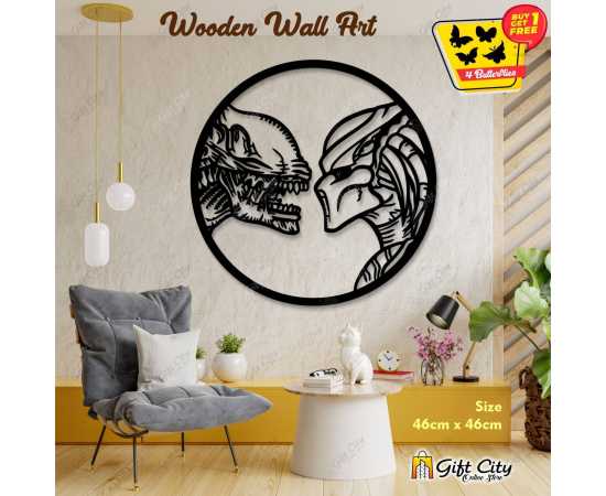 Free 4 Butterflies Venom VS Robot Decorative Wooden Wall Panels
