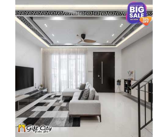 Black Mirror Tile Sticker Acrylic Border  80 Pcs 60*60mm