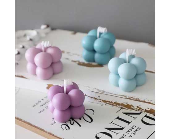 4 PCs, Pastel Bloom Bubble Candles Set,  Bubble Candles