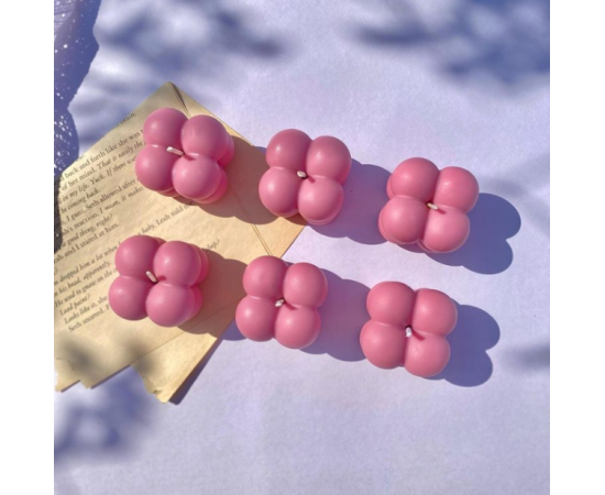 6 PCs, Pastel Pink Bubble Candles Set,  Bubble Candles