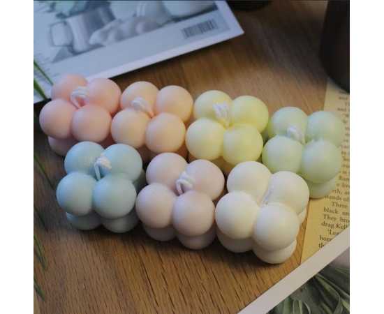 7 PCs, Ranibow Bloom Bubble Candles Set,  Bubble Candles