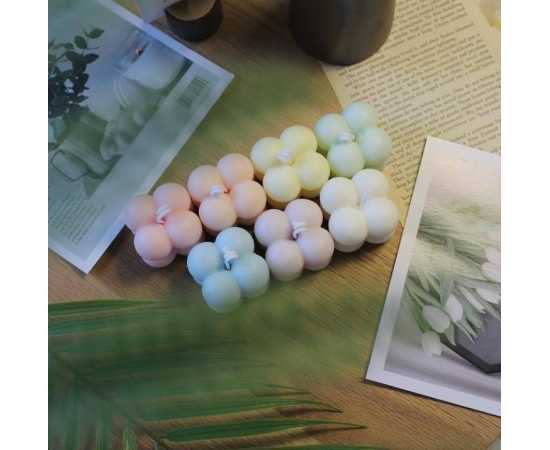 7 PCs, Ranibow Bloom Bubble Candles Set,  Bubble Candles