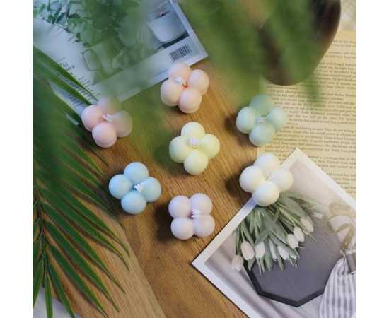 7 PCs, Ranibow Bloom Bubble Candles Set,  Bubble Candles