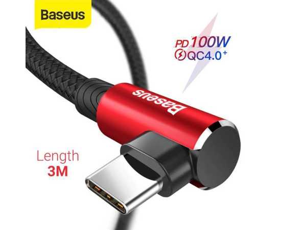 Baseus USB Type C Elbow Cable - 3Meter