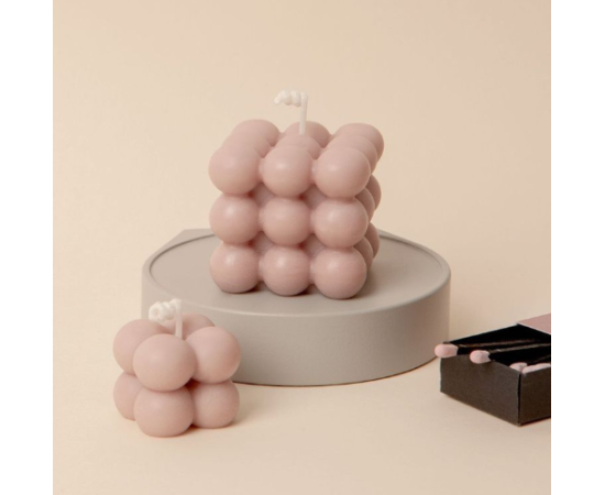 2 PCs, Pastel Nude Bubble Candles Set
