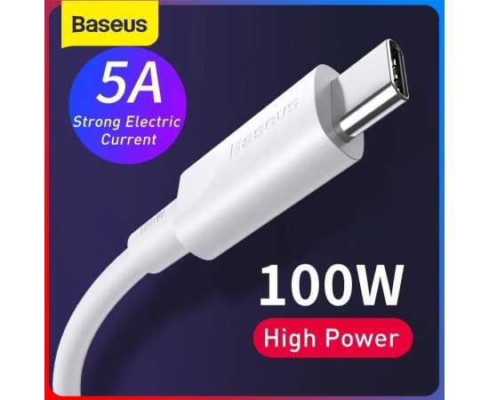 Baseus PD USB  Type-C Charging Data Cable - 100W - White