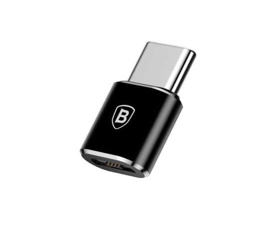 Baseus Mini Micro USB Female to Type-c Male Adapter Converter - Black
