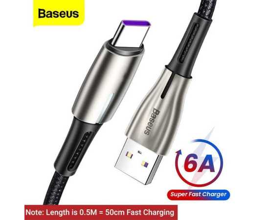 Baseus USB Type C Super Fast Charging Cable - 50cm